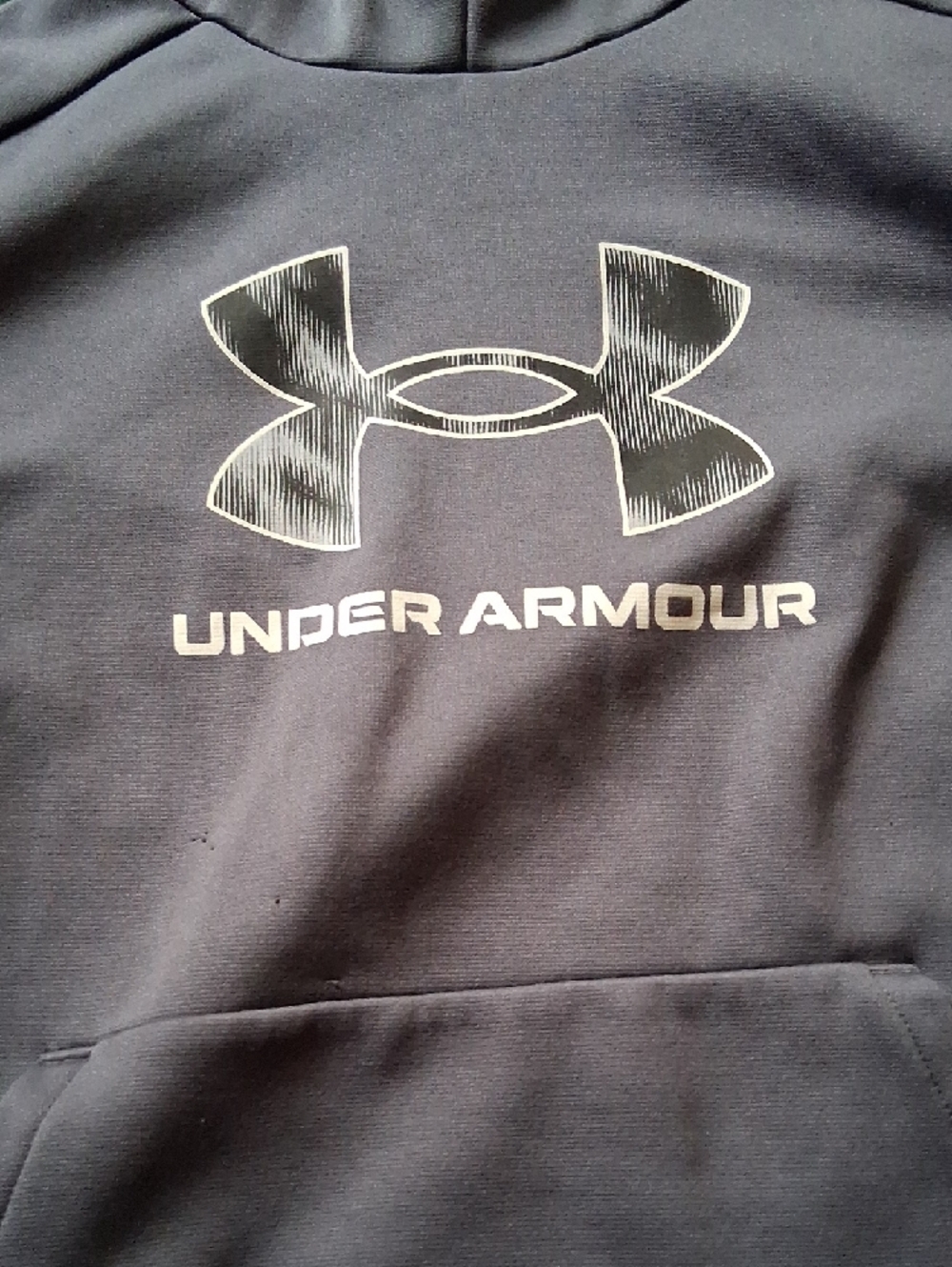 Under Armour Dark Gray Logo Pullover Hoodie - Picture 5 of 7